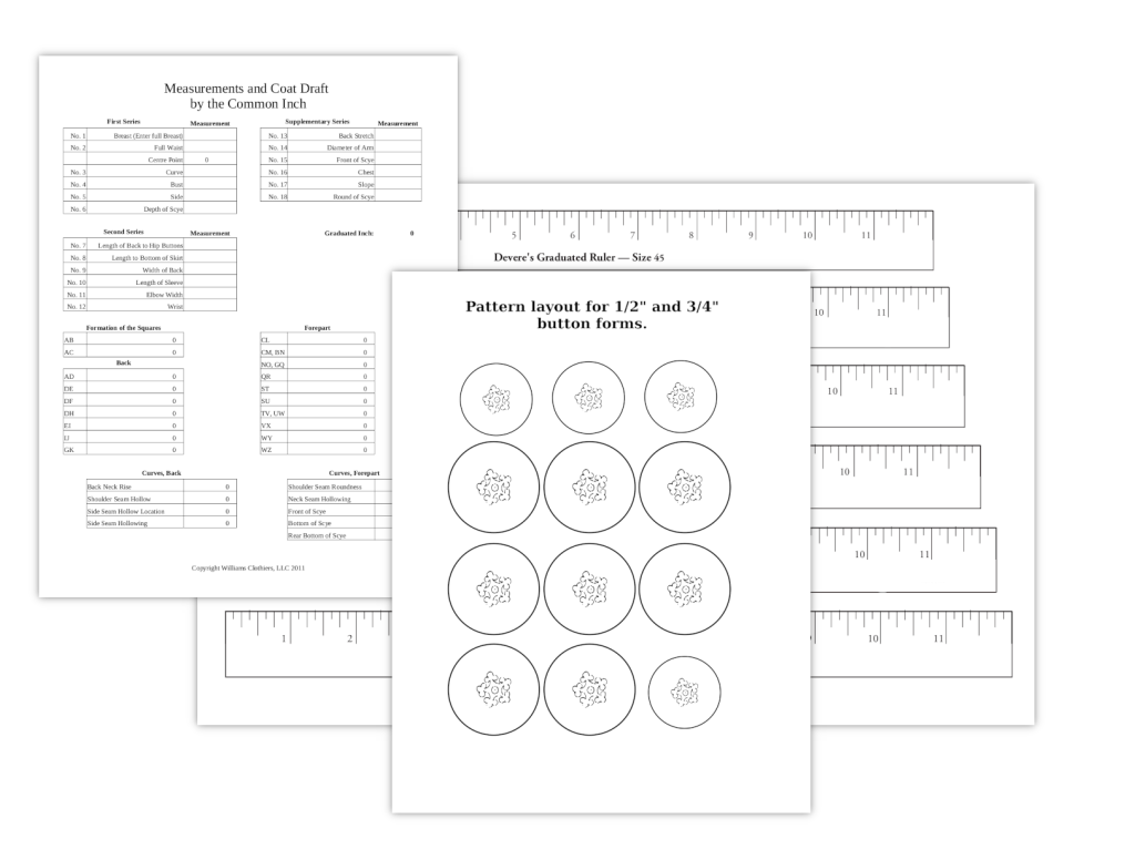 Printable documents for tailoring.