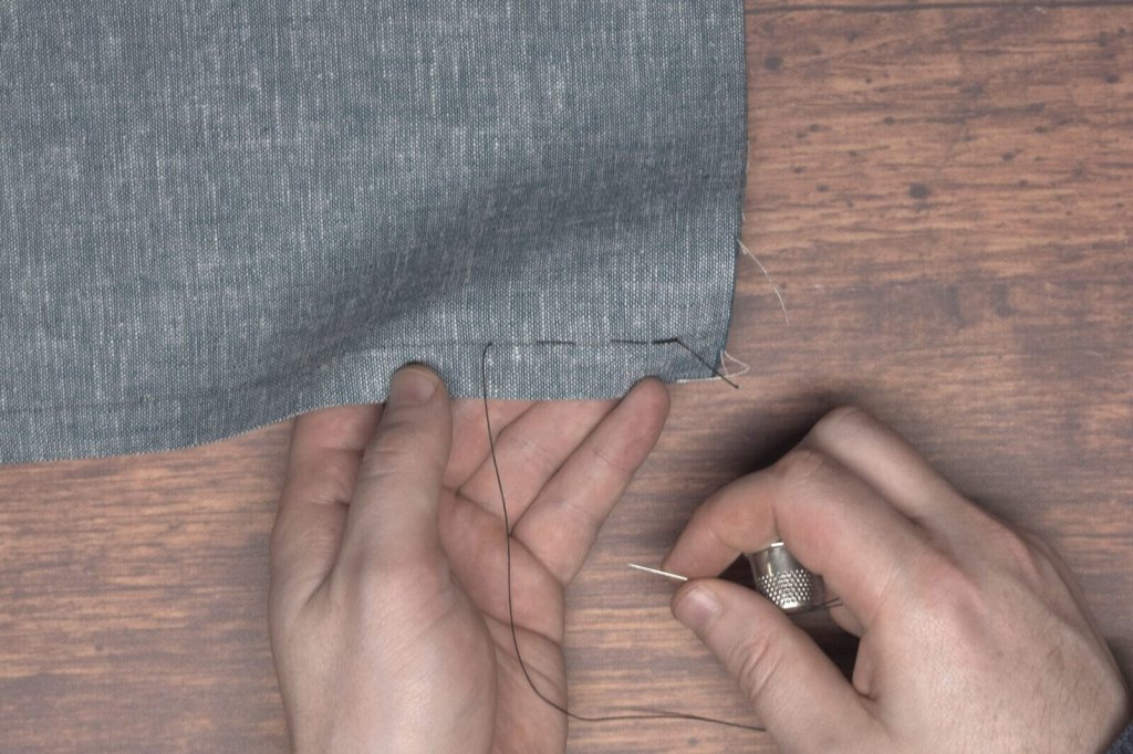 Keep tension on the fabric as you sew.