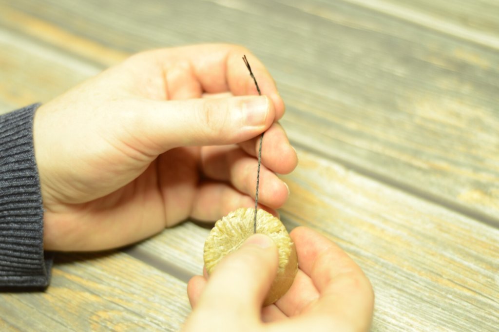 Waxing your sewing thread.
