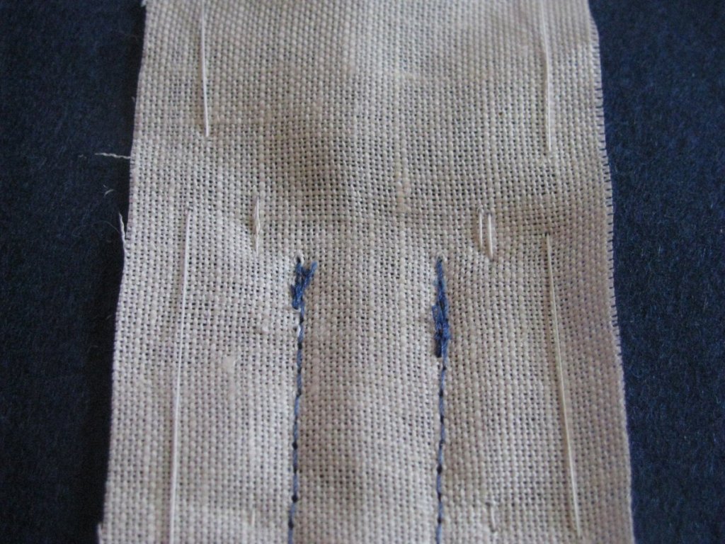 The pocket after correcting the stitching ends.