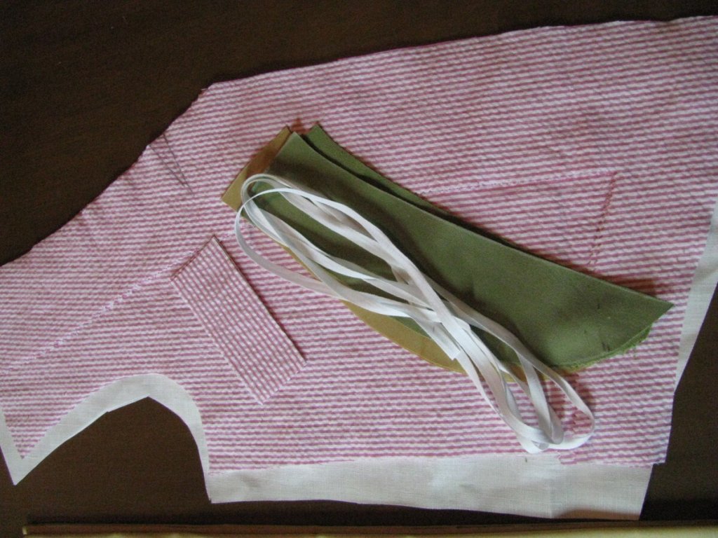 Waistcoat fabric cut out.
